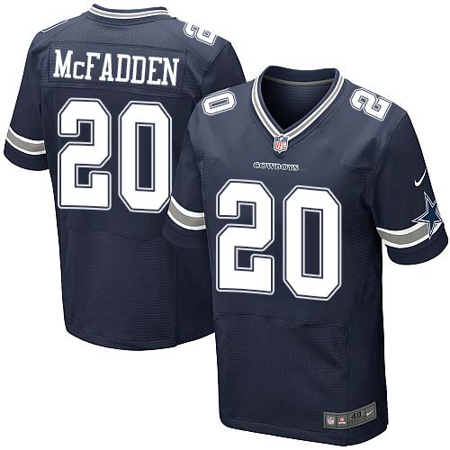 Men's Elite Darren McFadden Nike Jersey Navy Blue Home - #20 NFL Dallas Cowboys